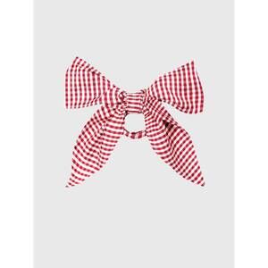 NEW DONNI. women's taffeta bow in bell pepper